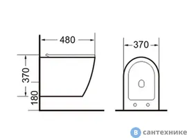 Унитаз подвесной Timo KULO TK-403 (480*370*370)