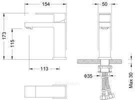 Смеситель Timo Selene 2061/03F для раковины черный