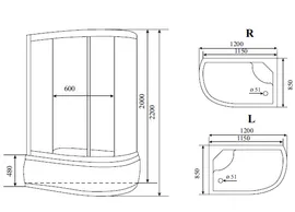 Душевая кабина Timo T-6620 Silver L 120x85