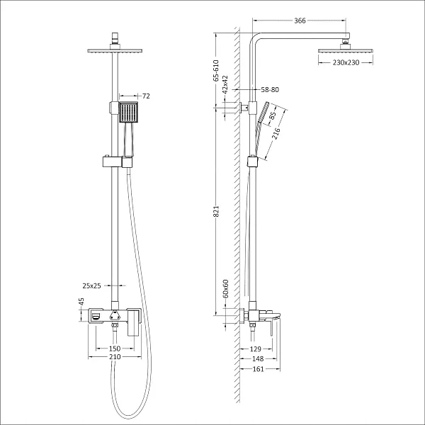 Душевая система Timo Selene SX-1030/00 цвет хром-0