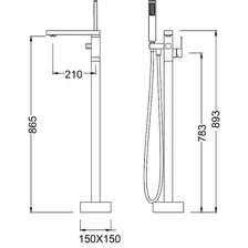 Смеситель для ванны Timo Selene 2200/03Y-CR Черный