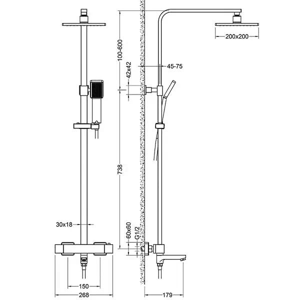 в наличии Душевая стойка с термостатом Timo Tetra-thermo SX-0169/00 хром (0) Характеристики В избранное-1