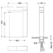 Смеситель Timo Selene 3061/03F для раковины черный
