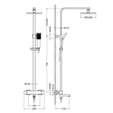 Душевая система с термостатом Timo Tetra-thermo SX-0169/17