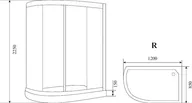 Душевая кабина Timo Lux T-7702 R 120x225