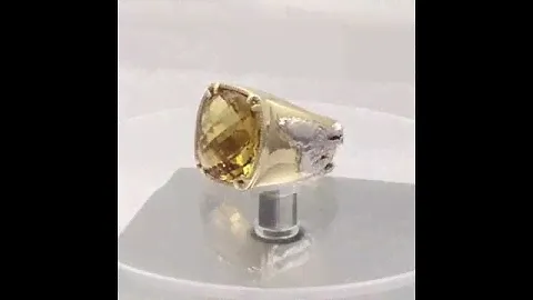 кольцо мужское с цитрином и волками #ring #золото #золото #jewelry #gold