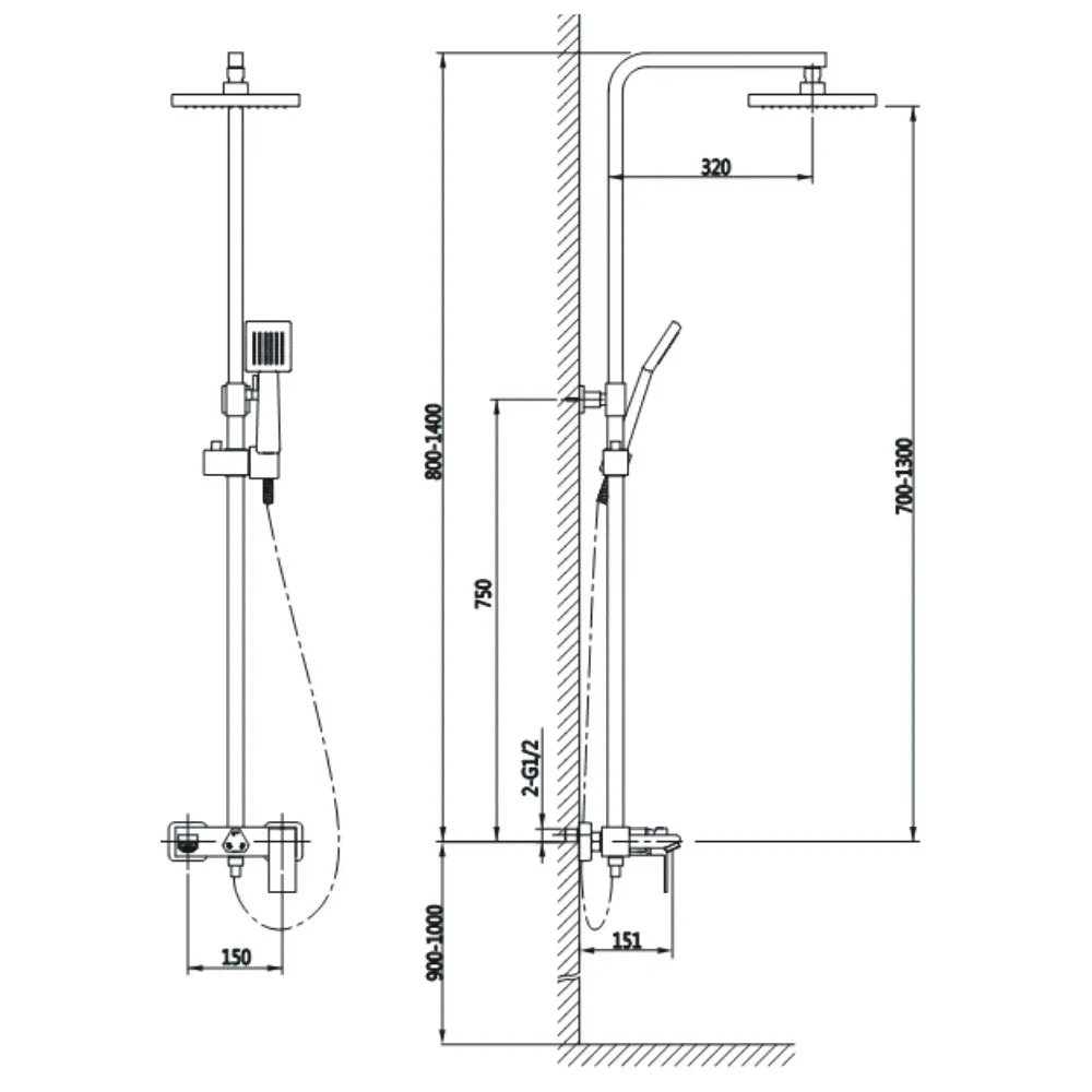 Душевая стойка Timo Selene SX 1030 Chrome-2