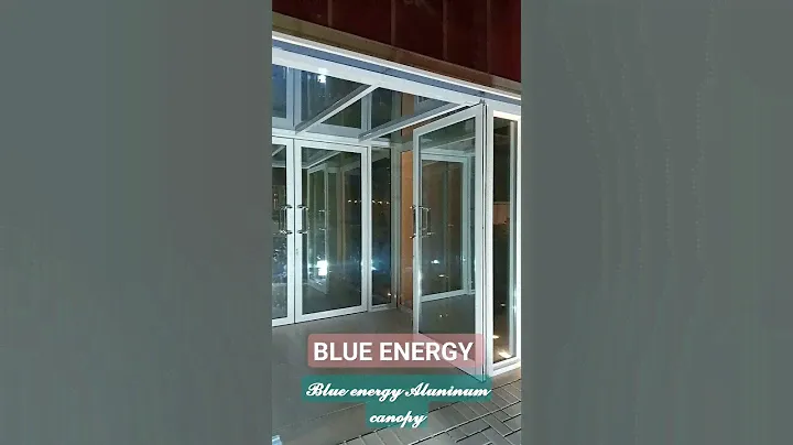 Aluminium canopy with swing door #automatic #aluminium door#canopydecoration #door #Bahrain
