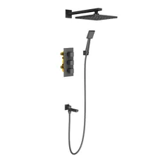 Душевой комплект Timo Tetra-thermo SX-0199/03SM с внутренней частью, черный