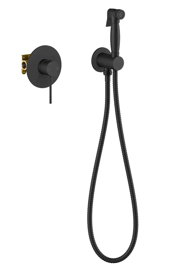 Смеситель с гигиеническим душем Timo Saona 2389/03SM черный матовый